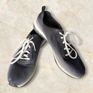 SKECHERS Skech-Air Black Gray Ombre Athletic Shoes Size 9.5 39.5
